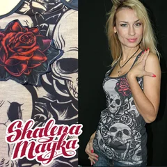 череп розы аппликация